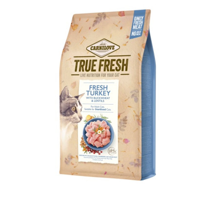 Carnilove Cat True Fresh Turkey with Buckwheat & Lentils 340 г